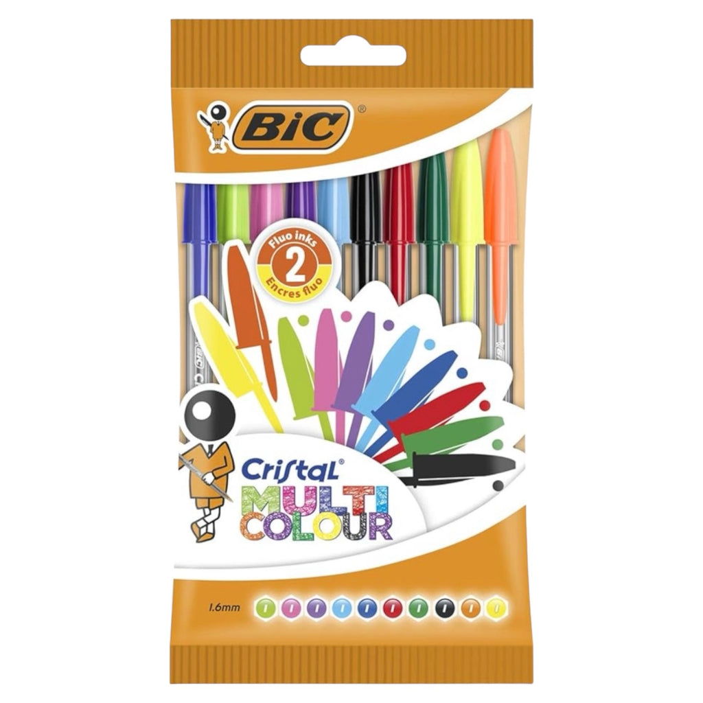 BIC Cristal Multicolour 10 Pack Ballpoint Pens