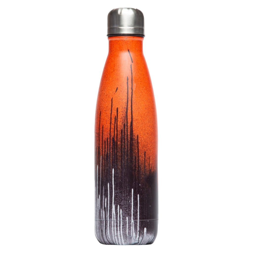 Hype Orange Drips Crest Metal Water Bottle - 500ml