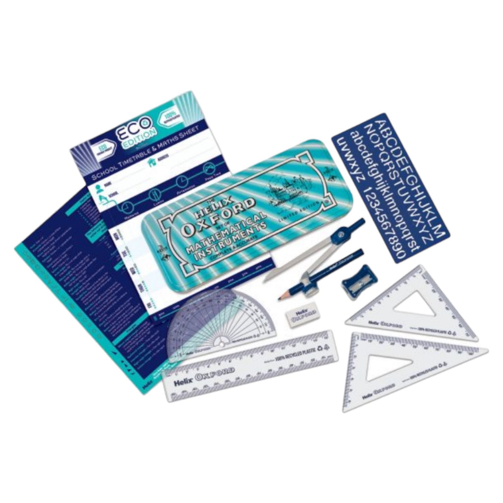 Helix Oxford Cyber Eco Light Blue Maths Set