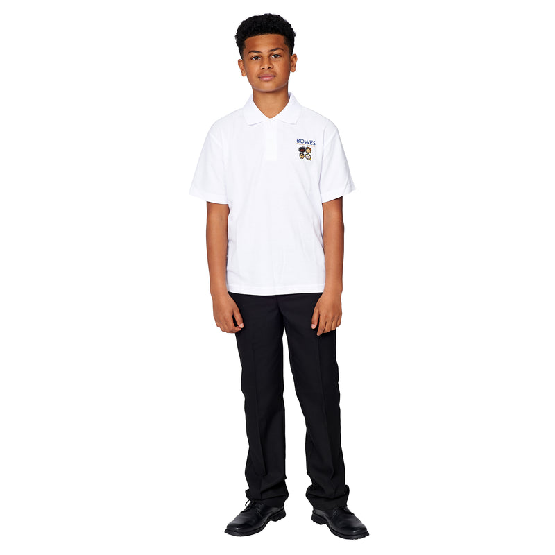 Bowes Primary School White Polo Shirt