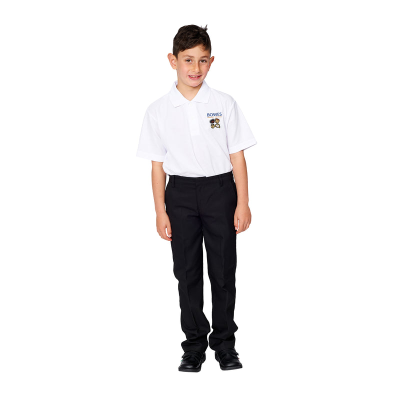 Bowes Primary School White Polo Shirt