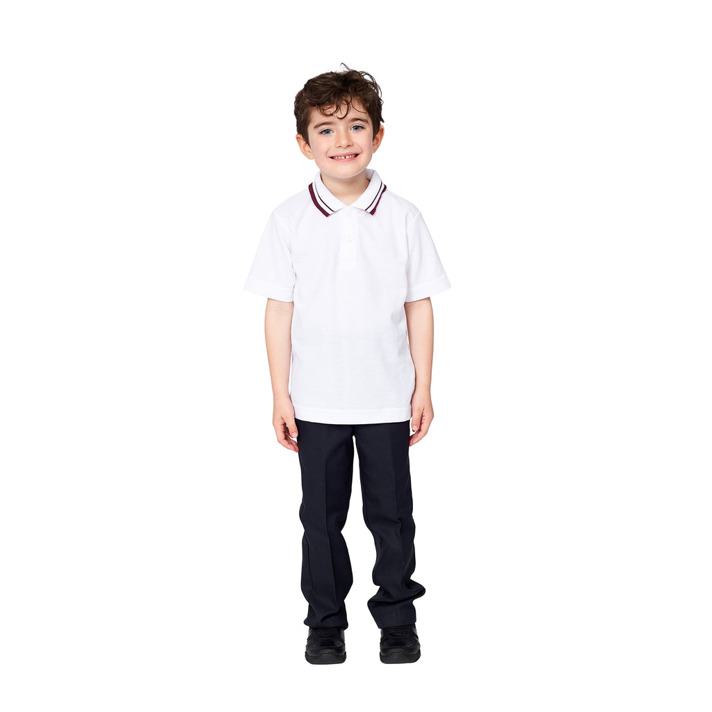 Highgate Pre-Preparatory White/Maroon Polo Shirt