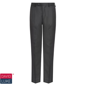 Black Single Pleated, Regular Fit Elastic Waist Trousers DL943