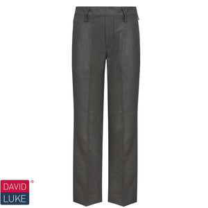 Charcoal Junior Elastic Waist Slim Fit Trousers DL944