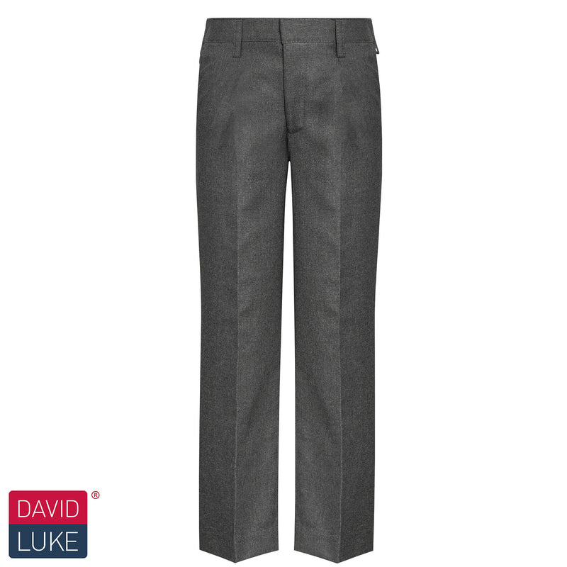 Grey Junior Elastic Waist Slim Fit Trousers DL944