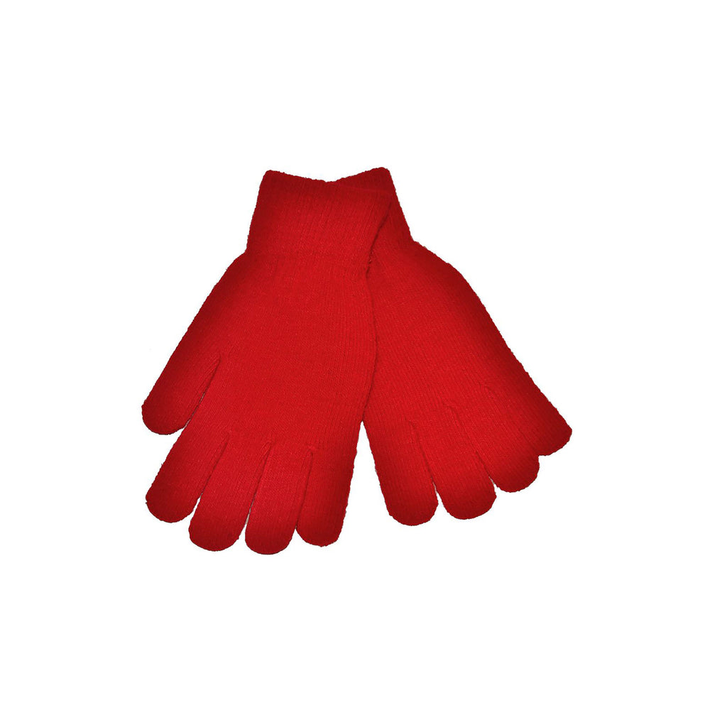 Red Knitted Gloves 'Stretch'
