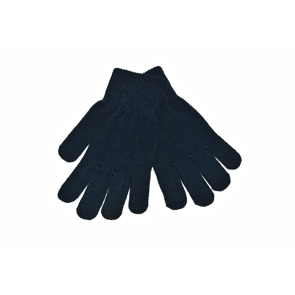 Navy Knitted Gloves 'Stretch'