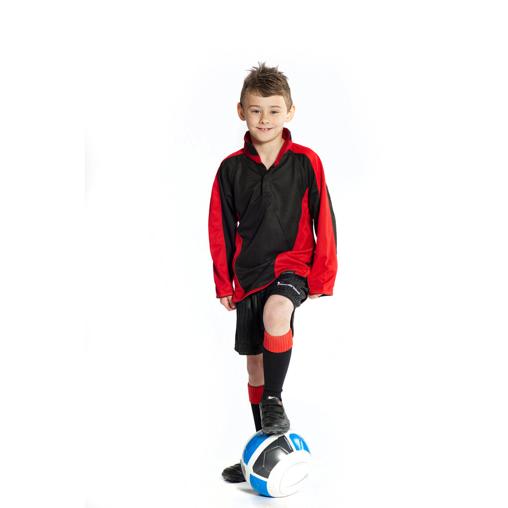 Black/Red Fully Reversible Sports Top