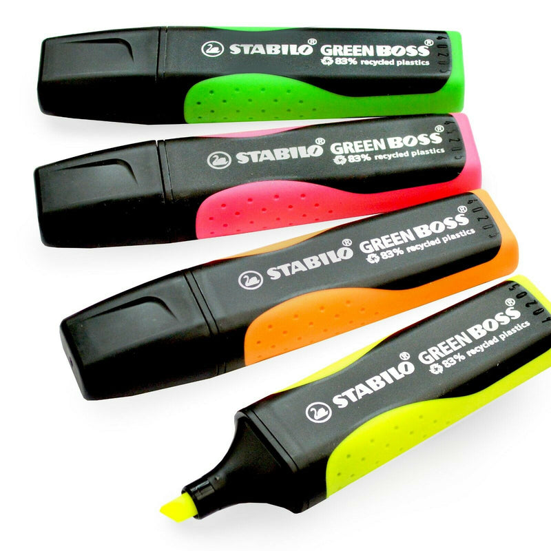 Stabilo Green Boss Highlighters Assorted (Pack of 4)