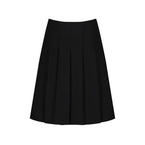Black Junior Stitch Down Pleat Skirt
