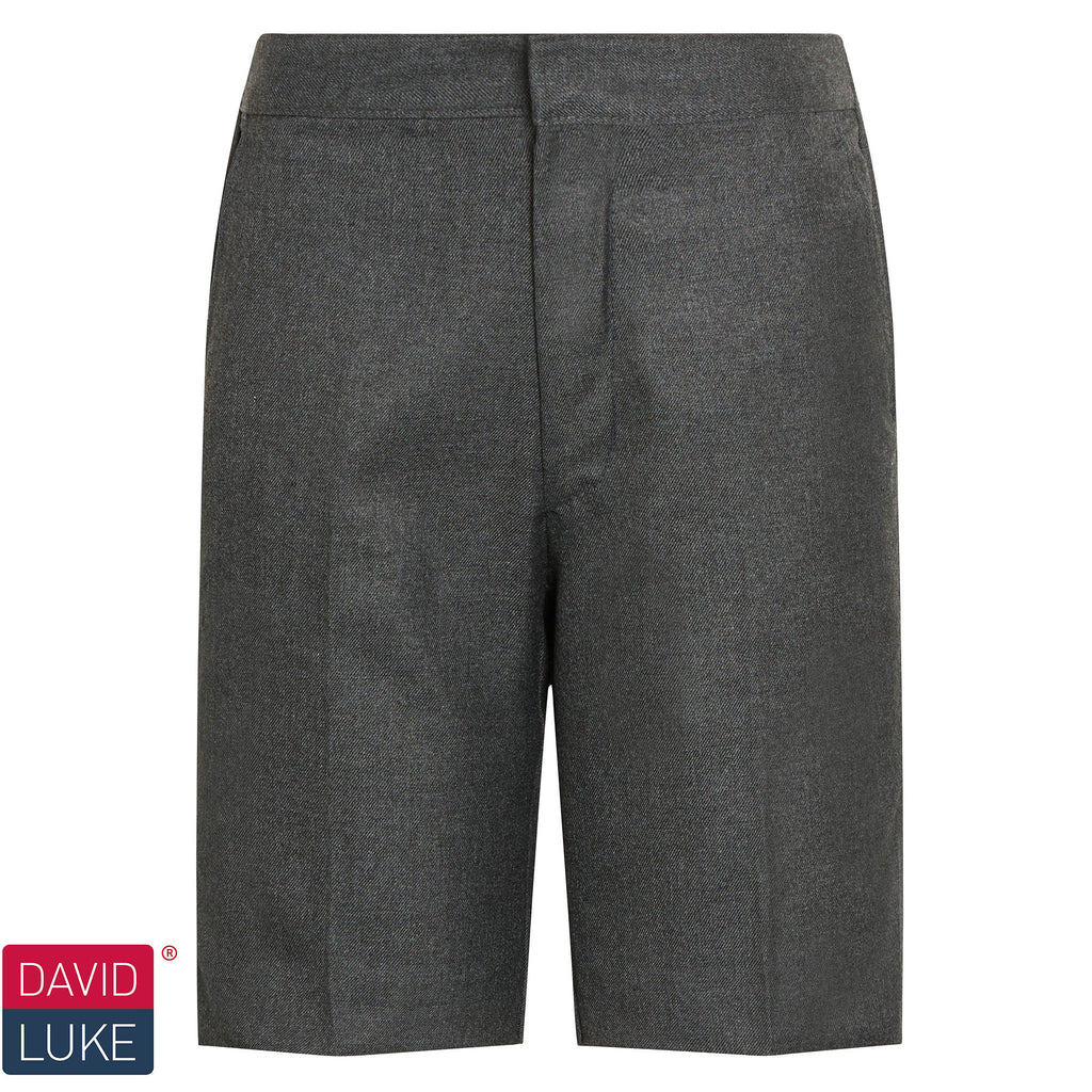 Grey Junior Flat Front Bermuda Shorts