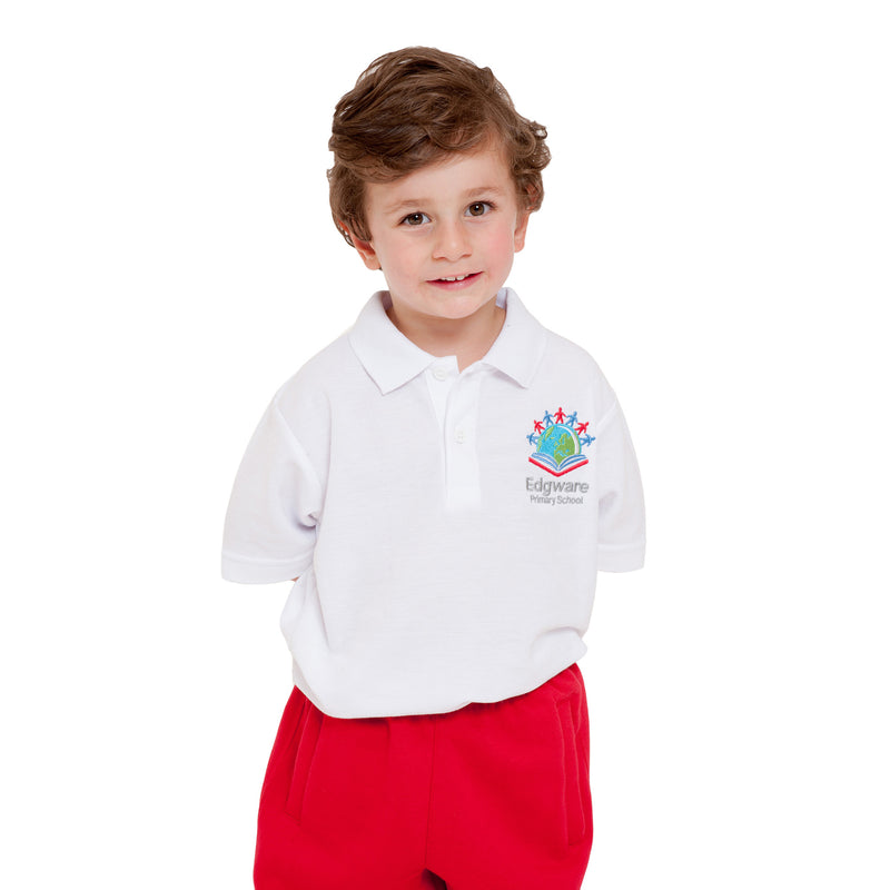 Edgware Primary White Polo Shirt