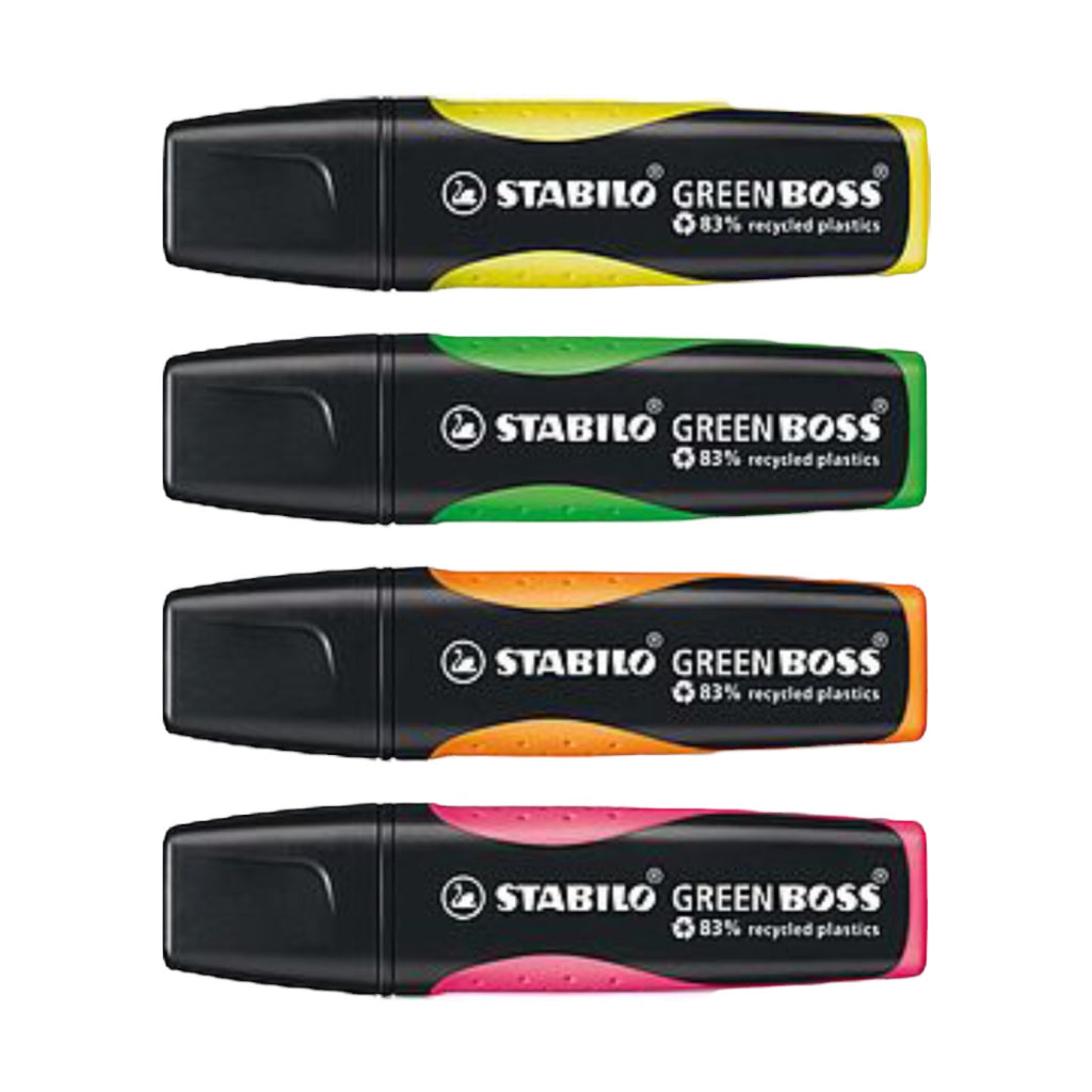 Stabilo Green Boss Highlighters Assorted (Pack of 4)