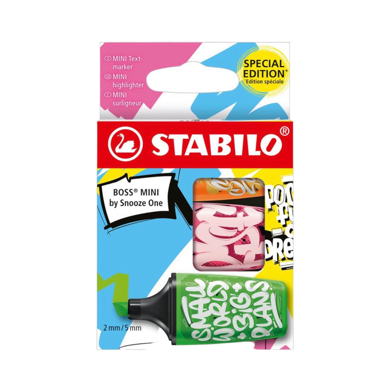 Stabilo Boss Mini Snooze Highlighter Assorted Pack (Pack of 3)