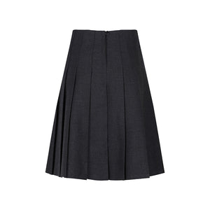 Grey Stitch Down Pleat Skirt