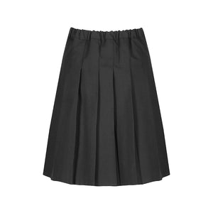 Grey Stitch Down Pleat Skirt