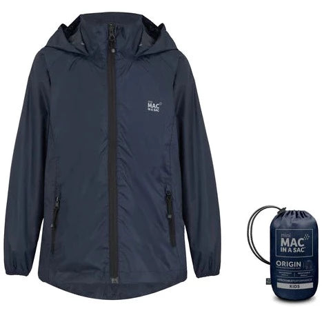 Navy Mac in a Sac 2 Kids Packaway Jacket