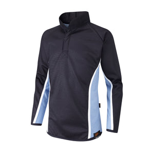 Navy Sky White Panelled Rugby Shirt