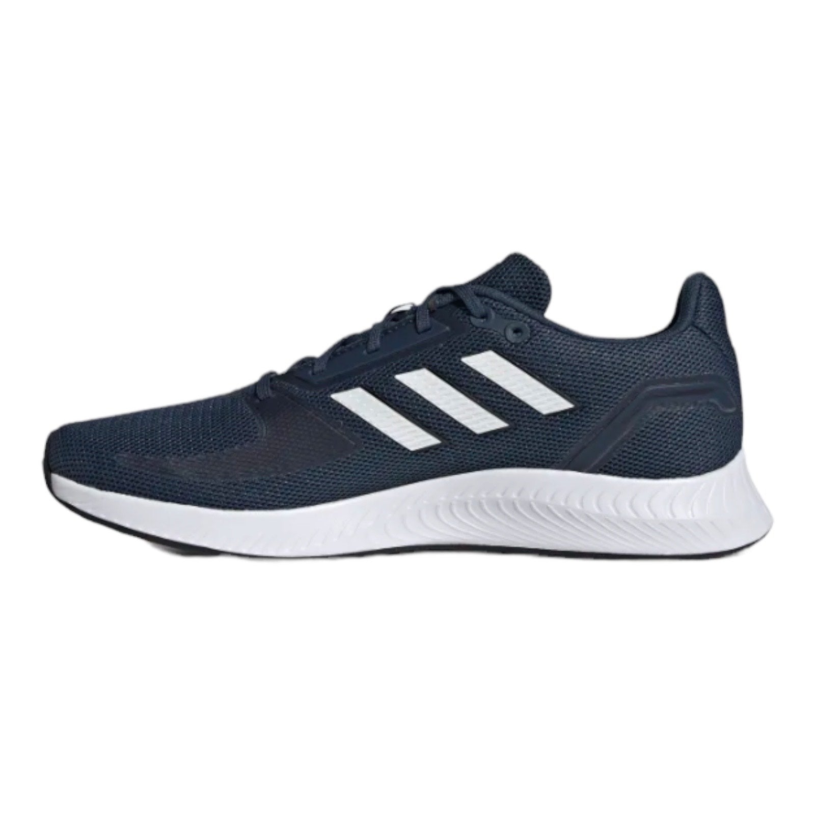 Adidas white and on sale navy falcon trainers