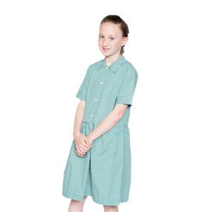 Dark Green/White Check Summer Dress