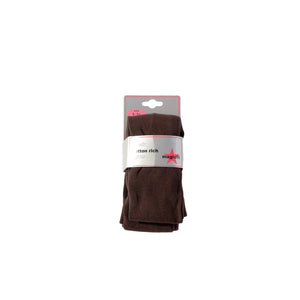 Brown Cotton Twin Pack School Tights