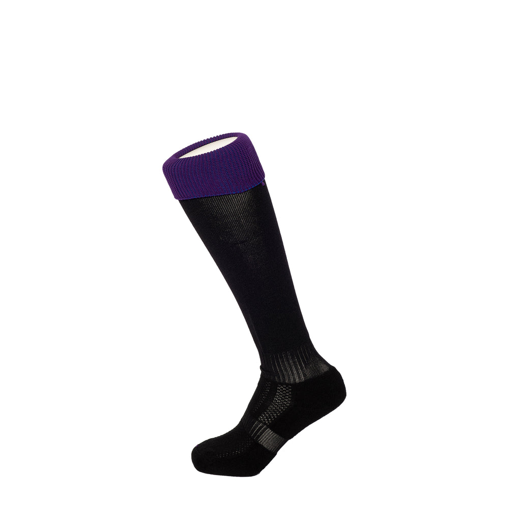 Black/Purple Football Socks