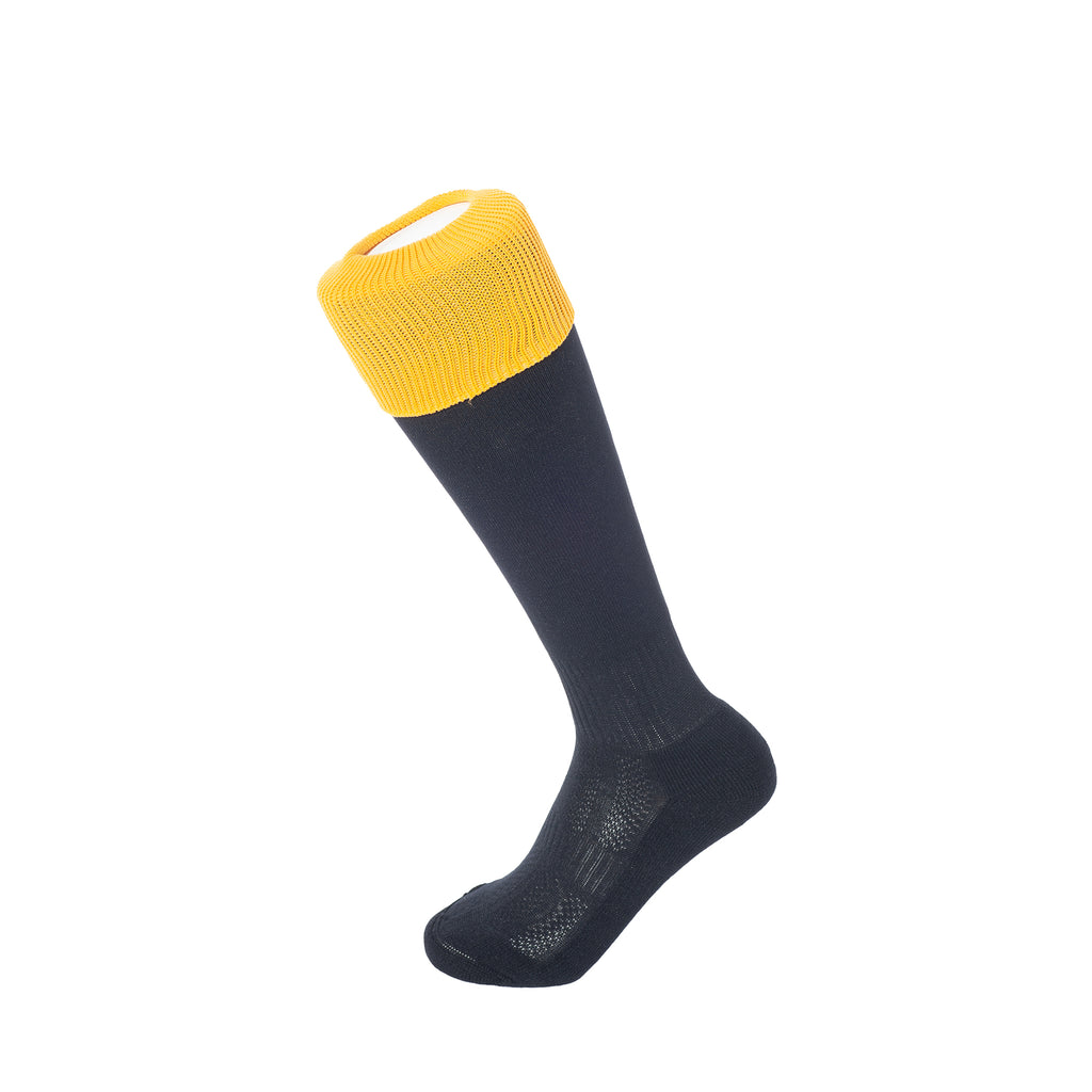 Black/Gold Football Socks