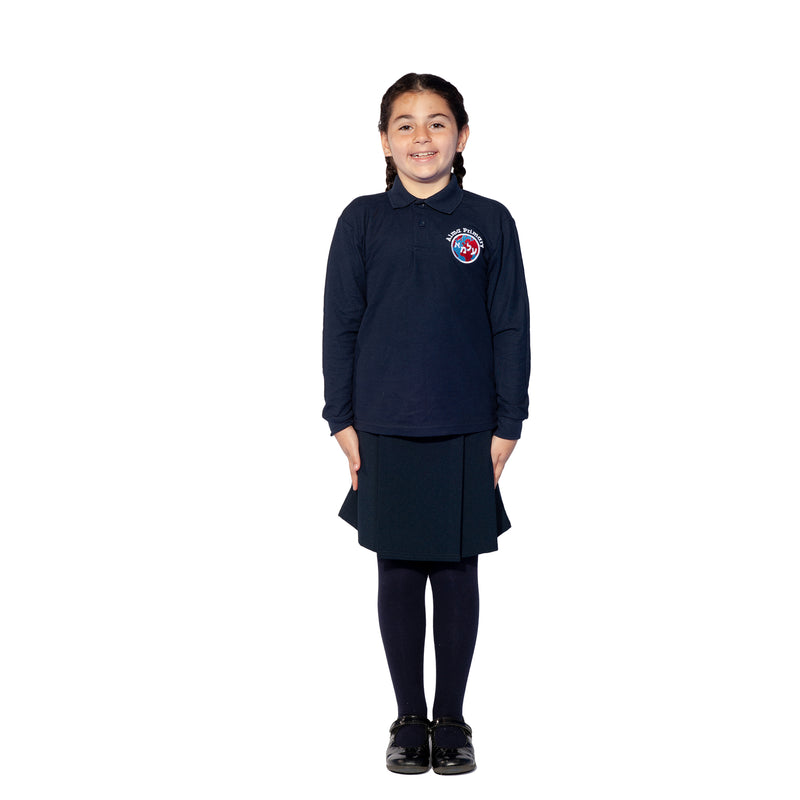 Alma Primary, Whetstone, Long Sleeve Polo Shirt