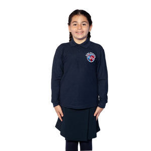 Alma Primary, Whetstone, Long Sleeve Polo Shirt