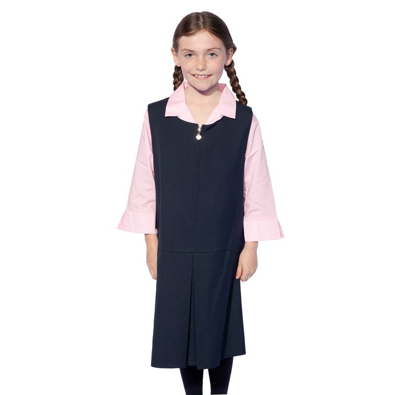 Navy Heart Zip Pinafore