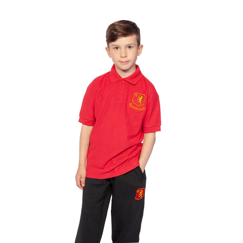 Buckingham Preparatory School Red Polo Shirt