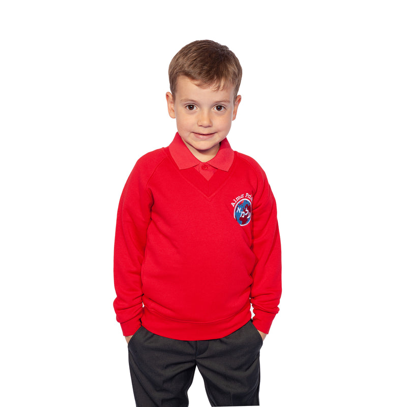 Alma Primary, Whetstone, Vneck Sweatshirt