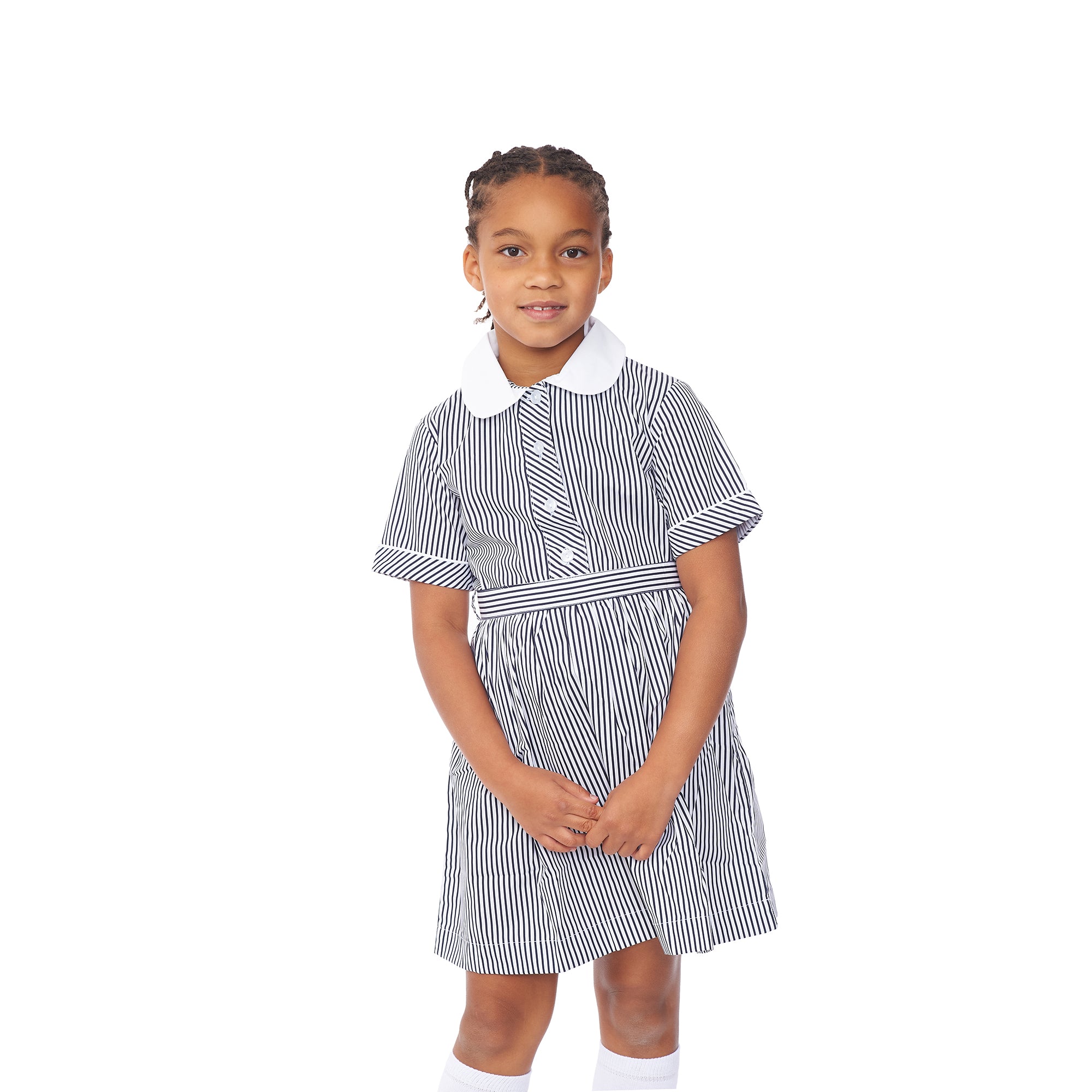 blue and white striped summer dress Navy/White PreSale The Little Black Dress: Size:D seam details