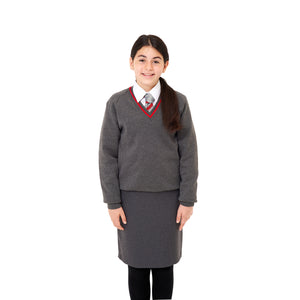 Grey Straight Skirt