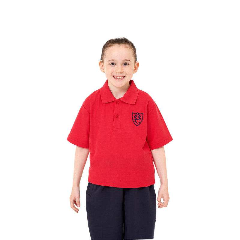 St Paul's C of E Primary School Red PE Polo Shirt
