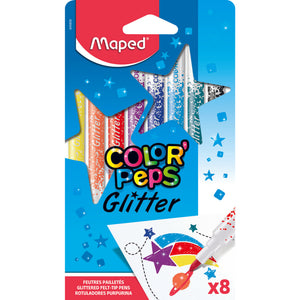 Color'Peps Glitter Felt Tip Pens x 8