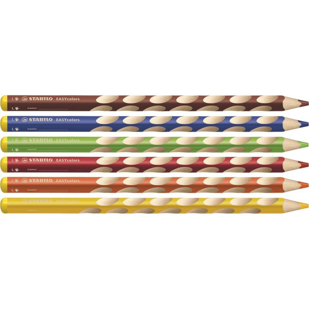 Stabilo Easy Colours Left Handed - wallet of 6 colours