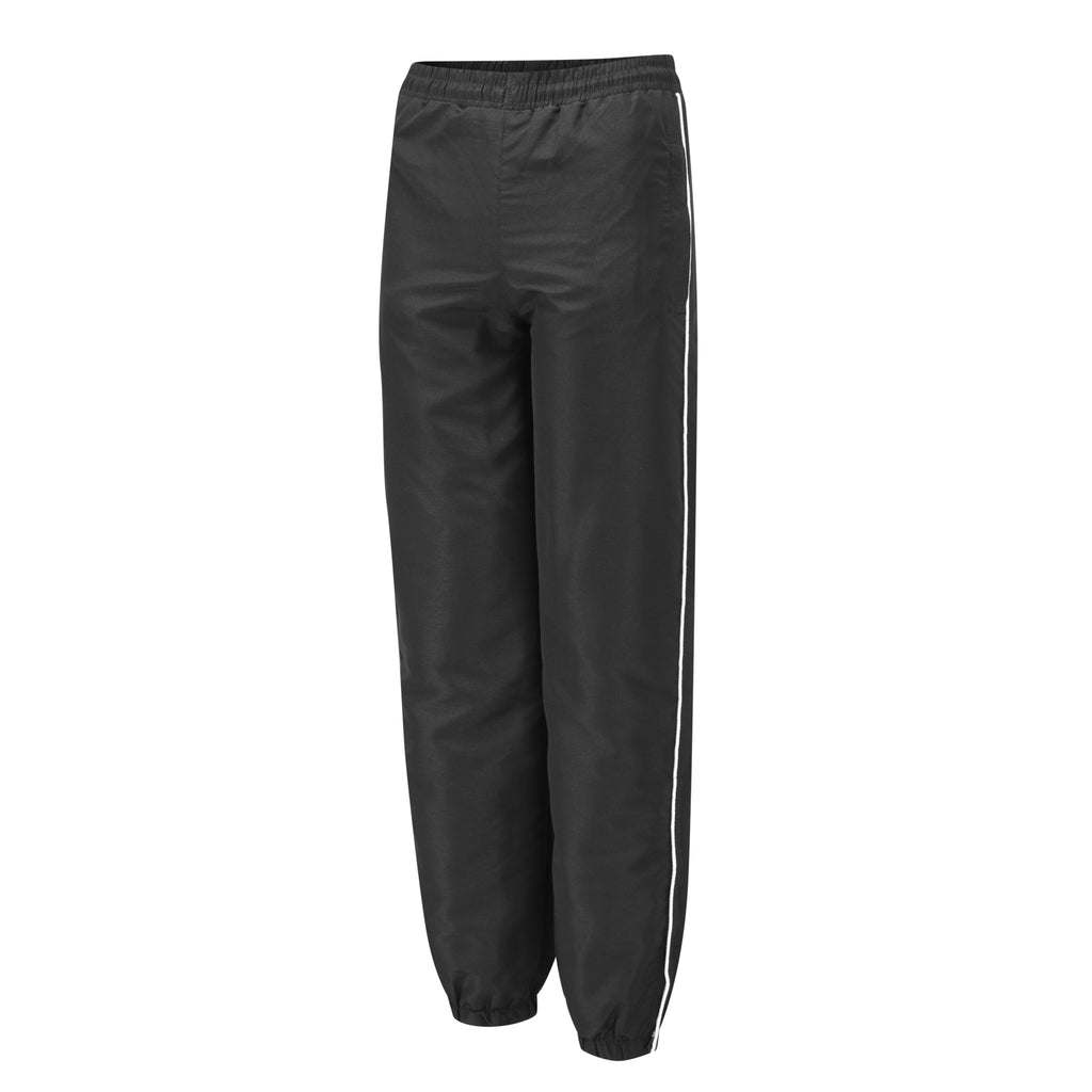 Black Tracksuit Bottoms with White Piping
