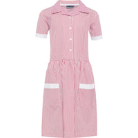 Red striped sales school dress