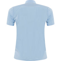 Blue Short Sleeve Closed Neck Twin Pack Blouse