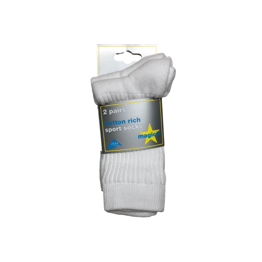 White Sports Socks Twin Pack