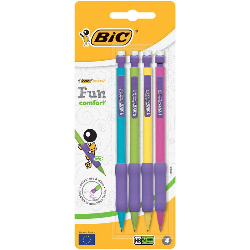 Bic Matic Fun Grip Pencils